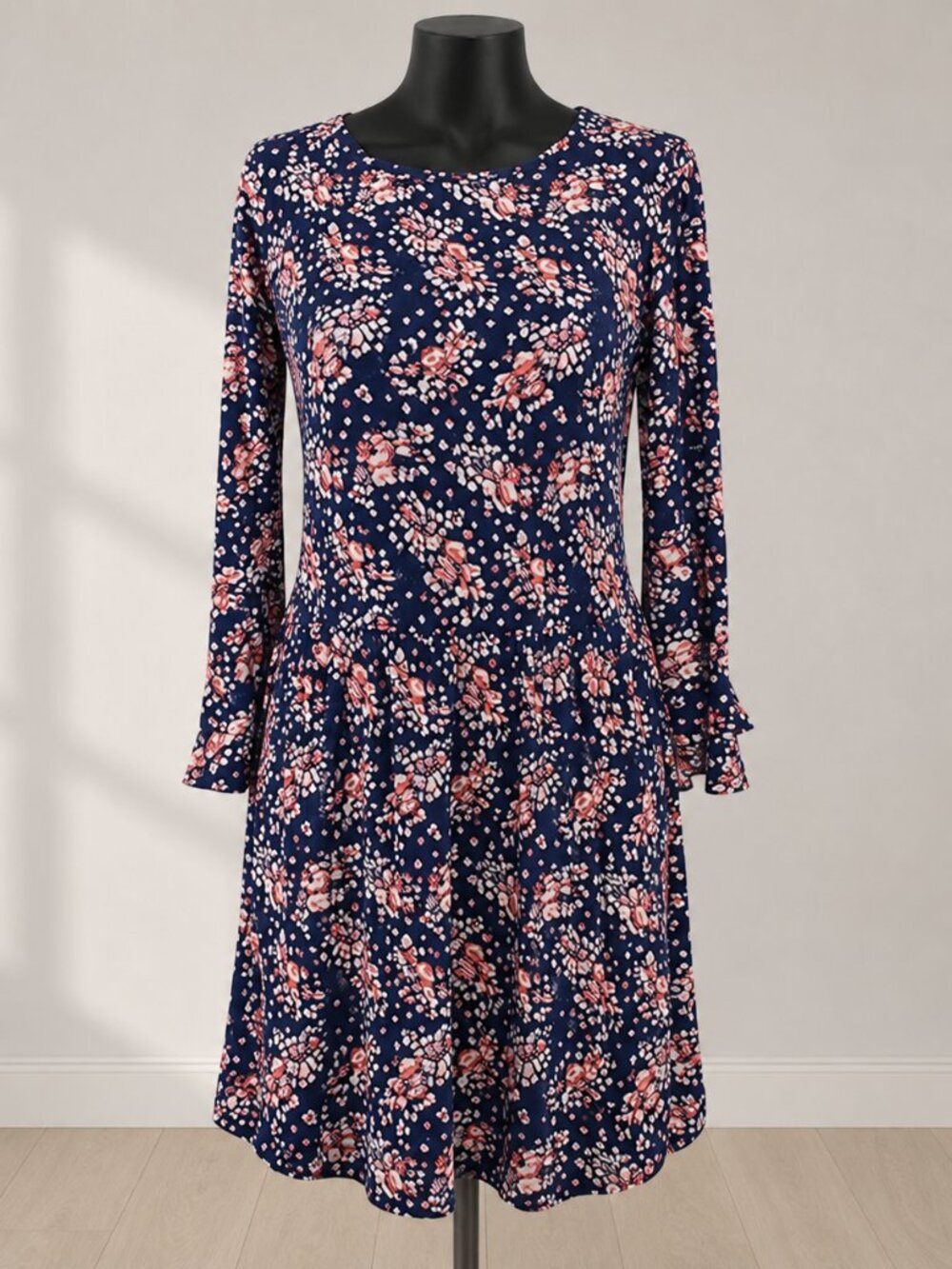 Boden Posie Jersey Bell Sleeve Dress Size 8R Cotton Modal Knit Stretch Shift